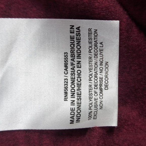 Nike Swoosh Dri-Fit embroidered LG Heather burgundy 1/4 zip athletic shirt - Picture 9 of 9